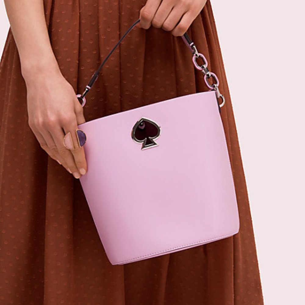 Kate Spade Leather Bucket Bag -the handle detail is super cute-